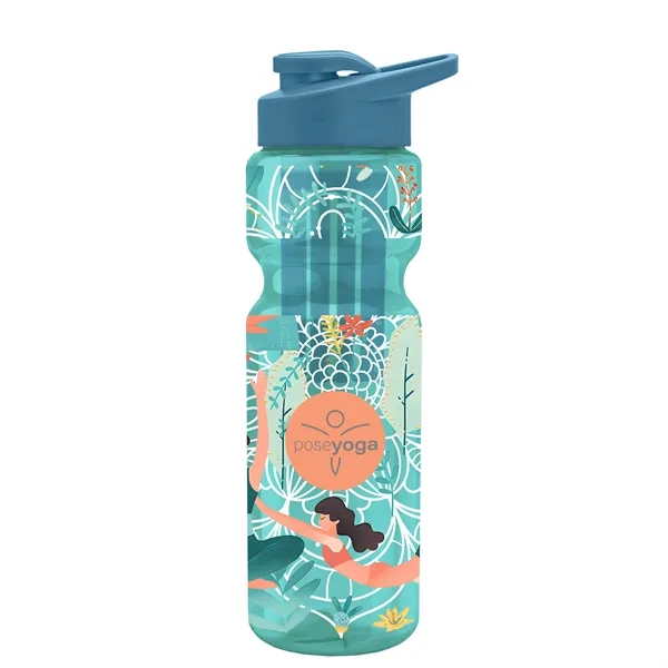 Champion 28 Oz. Transparent Bottle - Drink Thru Lid and Large... from ASI 40480 Koozie Group