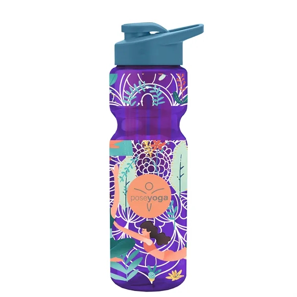 Champion 28 Oz. Transparent Bottle - Drink Thru Lid and Large... from ASI 40480 Koozie Group