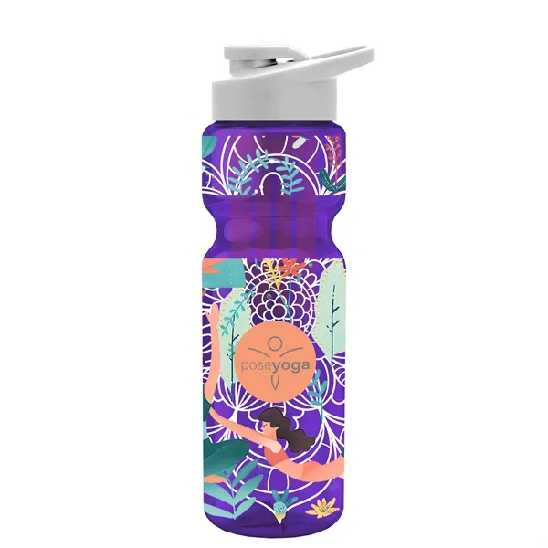 Champion 28 Oz. Transparent Bottle - Drink Thru Lid and Large... from ASI 40480 Koozie Group