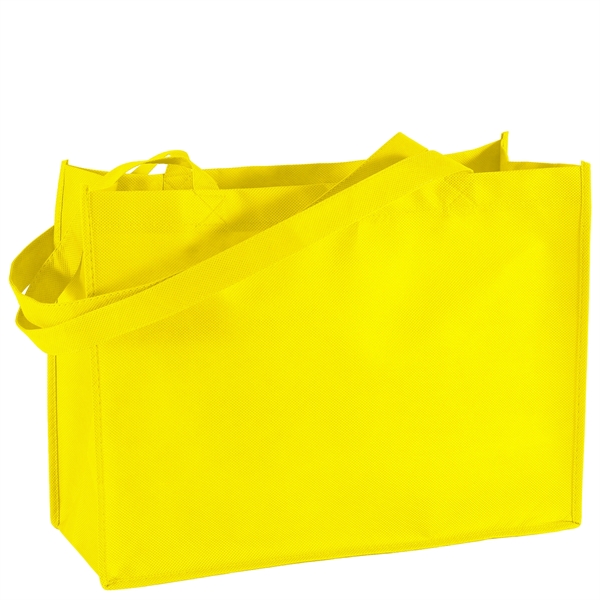 Non-Woven Polypropylene Tote with strong stitched seams and side/bottom gussets.... from ASI 37940 Bag Makers Inc