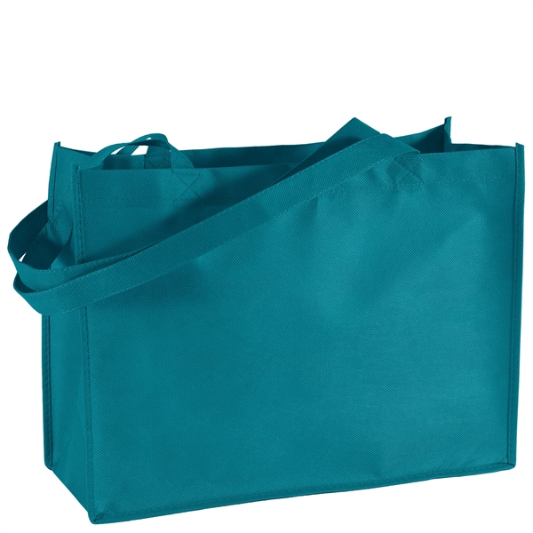 Non-Woven Polypropylene Tote with strong stitched seams and side/bottom gussets.... from ASI 37940 Bag Makers Inc