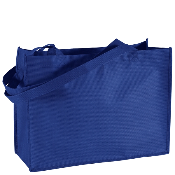 Non-Woven Polypropylene Tote with strong stitched seams and side/bottom gussets.... from ASI 37940 Bag Makers Inc