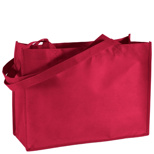 Non-Woven Polypropylene Tote with strong stitched seams and side/bottom gussets.... from ASI 37940 Bag Makers Inc