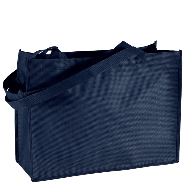Non-Woven Polypropylene Tote with strong stitched seams and side/bottom gussets.... from ASI 37940 Bag Makers Inc