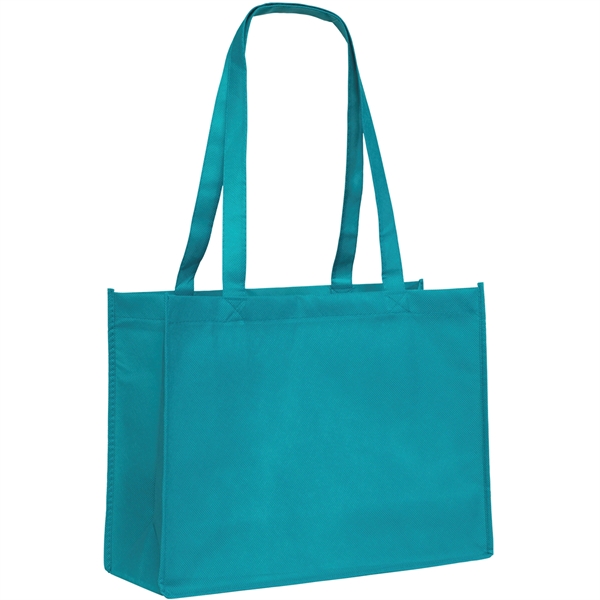 Non-Woven Polypropylene Tote with strong stitched seams and side/bottom gussets.... from ASI 37940 Bag Makers Inc