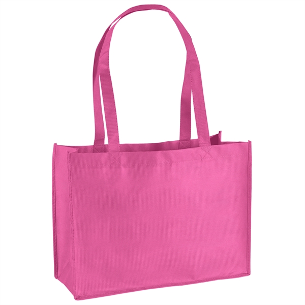 Non-Woven Polypropylene Tote with strong stitched seams and side/bottom gussets.... from ASI 37940 Bag Makers Inc
