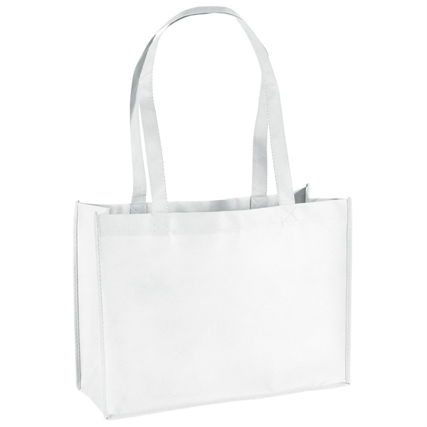 Non-Woven Polypropylene Tote with strong stitched seams and side/bottom gussets.... from ASI 37940 Bag Makers Inc