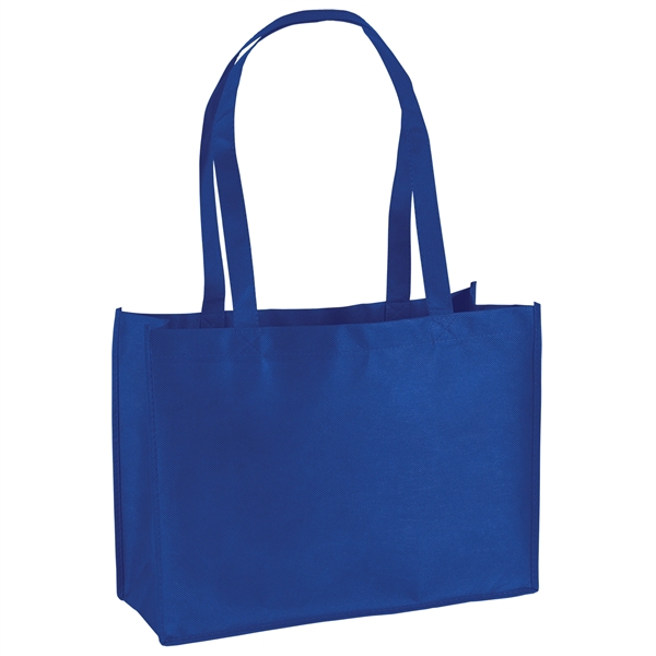 Non-Woven Polypropylene Tote with strong stitched seams and side/bottom gussets.... from ASI 37940 Bag Makers Inc