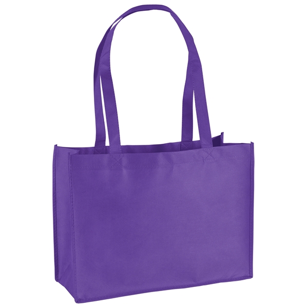 Non-Woven Polypropylene Tote with strong stitched seams and side/bottom gussets.... from ASI 37940 Bag Makers Inc
