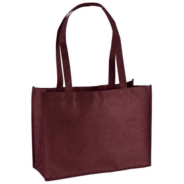 Non-Woven Polypropylene Tote with strong stitched seams and side/bottom gussets.... from ASI 37940 Bag Makers Inc