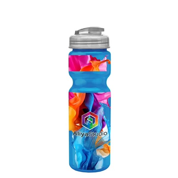 28 oz Transparent Bike Bottle with Flip Top Lid... from ASI 40480 Koozie Group