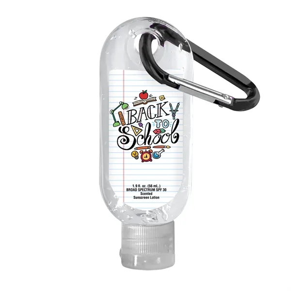 Clear Sanitizer in Clear Bottle with Carabiner... from ASI 40480 Koozie Group
