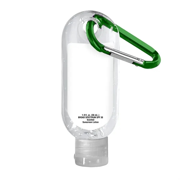 Clear Sanitizer in Clear Bottle with Carabiner... from ASI 40480 Koozie Group