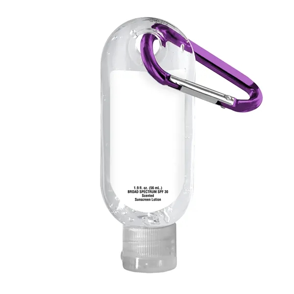 Clear Sanitizer in Clear Bottle with Carabiner... from ASI 40480 Koozie Group