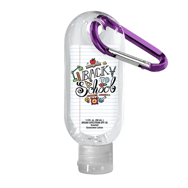 Clear Sanitizer in Clear Bottle with Carabiner... from ASI 40480 Koozie Group