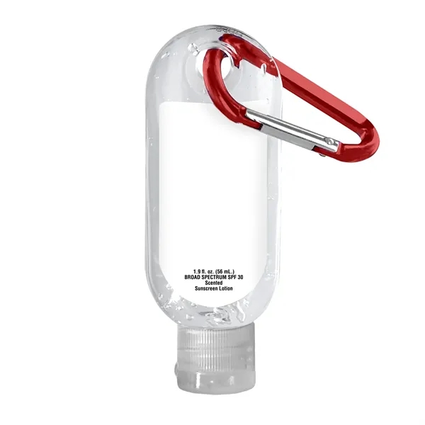 Clear Sanitizer in Clear Bottle with Carabiner... from ASI 40480 Koozie Group