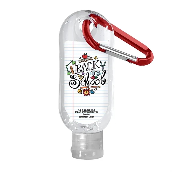 Clear Sanitizer in Clear Bottle with Carabiner... from ASI 40480 Koozie Group