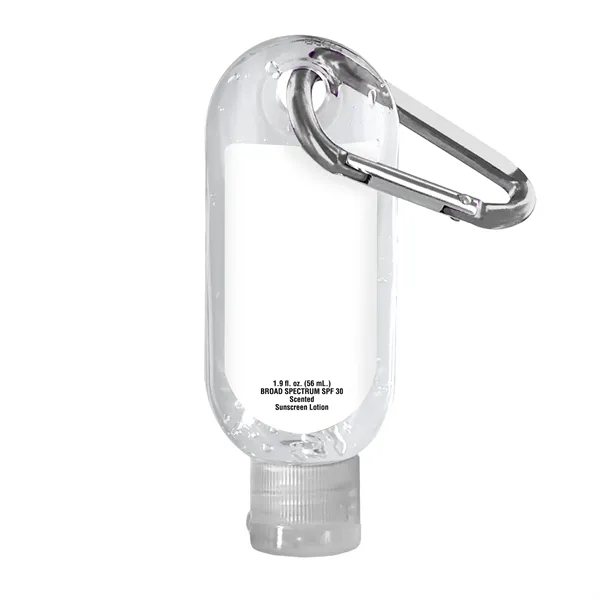 Clear Sanitizer in Clear Bottle with Carabiner... from ASI 40480 Koozie Group