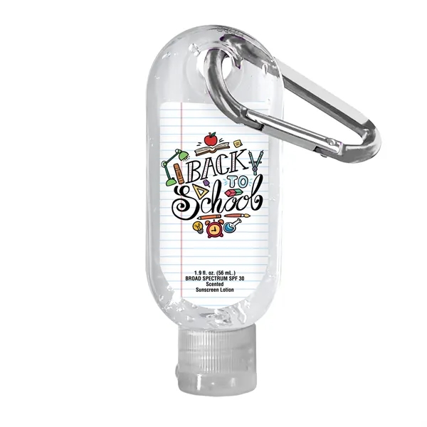 Clear Sanitizer in Clear Bottle with Carabiner... from ASI 40480 Koozie Group