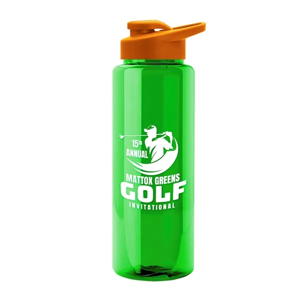 Guzzler 32 Oz. Transparent Bottle W/ Snap Lid... from ASI 40480 Koozie Group