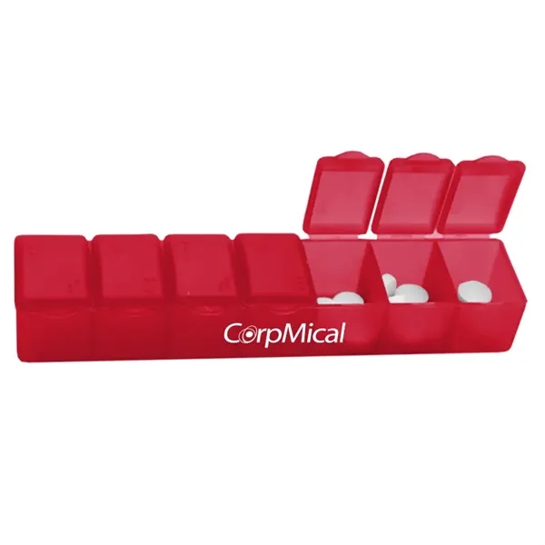 Seven day pill case holds a weeks worth of pills. Made... from ASI 40480 Koozie Group