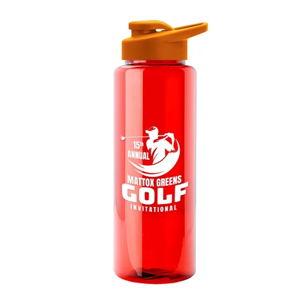 Guzzler 32 Oz. Transparent Bottle W/ Snap Lid... from ASI 40480 Koozie Group