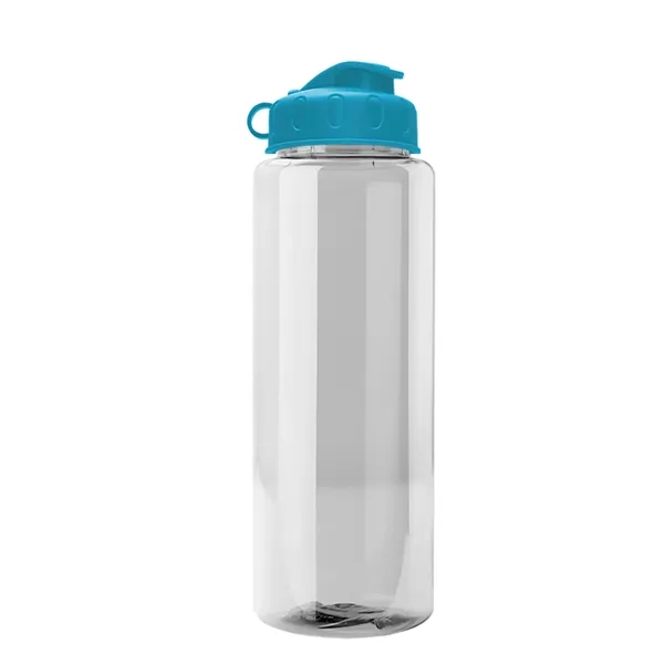 Transparent sports bottle, 32 oz. made of recycled PETE with flip... from ASI 40480 Koozie Group