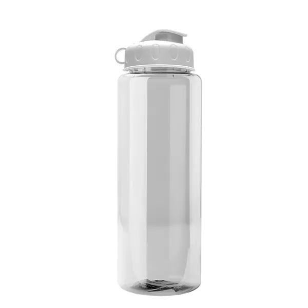 Transparent sports bottle, 32 oz. made of recycled PETE with flip... from ASI 40480 Koozie Group