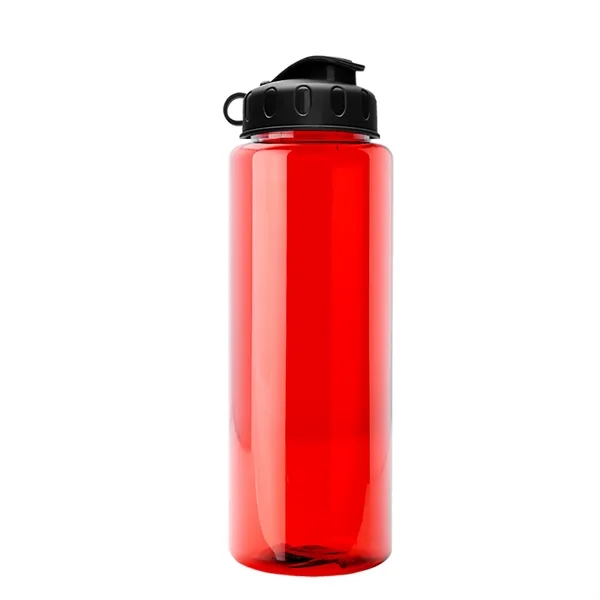 Transparent sports bottle, 32 oz. made of recycled PETE with flip... from ASI 40480 Koozie Group