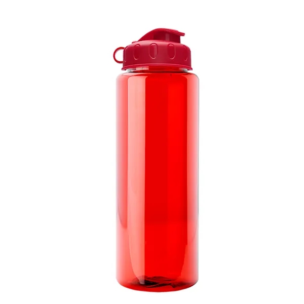 Transparent sports bottle, 32 oz. made of recycled PETE with flip... from ASI 40480 Koozie Group