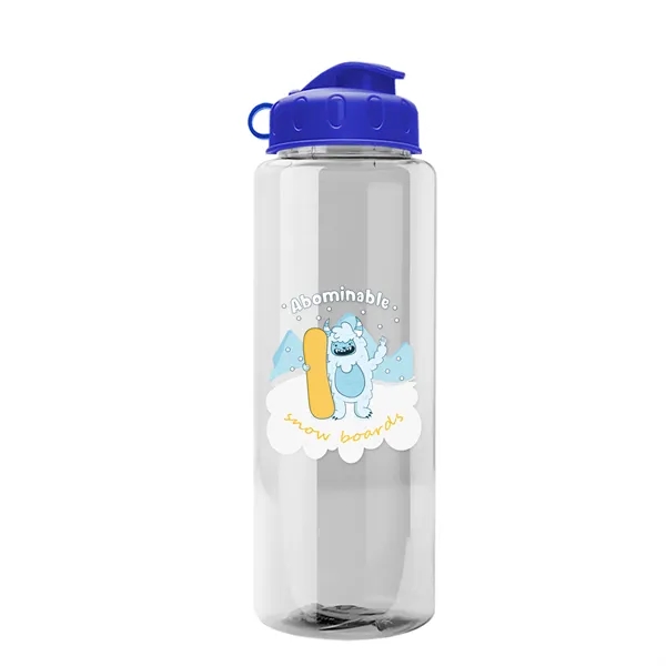 Transparent sports bottle, 32 oz. made of recycled PETE with flip... from ASI 40480 Koozie Group