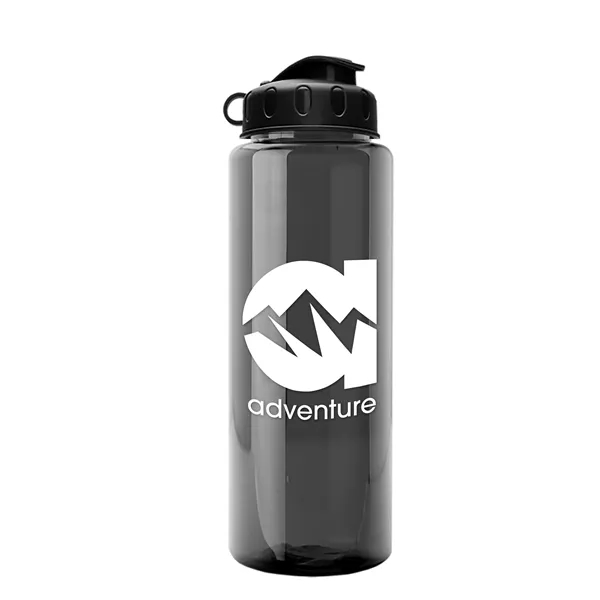 Transparent sports bottle, 32 oz. made of recycled PETE with flip... from ASI 40480 Koozie Group