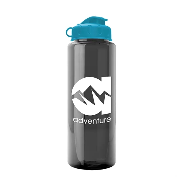 Transparent sports bottle, 32 oz. made of recycled PETE with flip... from ASI 40480 Koozie Group
