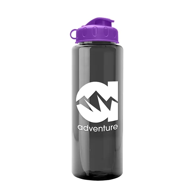 Transparent sports bottle, 32 oz. made of recycled PETE with flip... from ASI 40480 Koozie Group