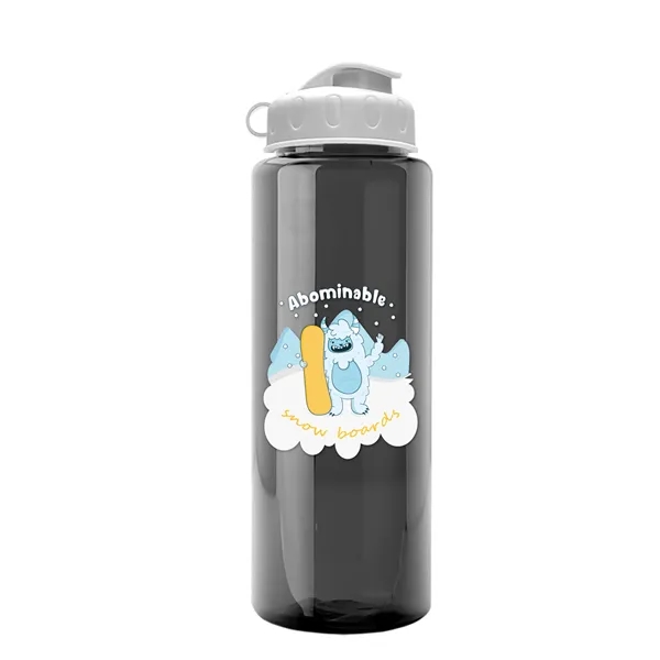 Transparent sports bottle, 32 oz. made of recycled PETE with flip... from ASI 40480 Koozie Group
