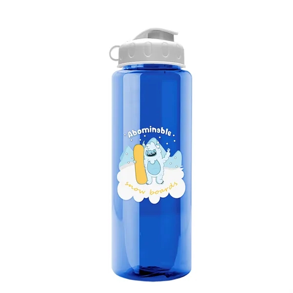 Transparent sports bottle, 32 oz. made of recycled PETE with flip... from ASI 40480 Koozie Group