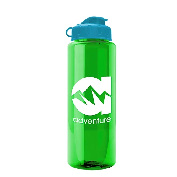 Transparent sports bottle, 32 oz. made of recycled PETE with flip... from ASI 40480 Koozie Group