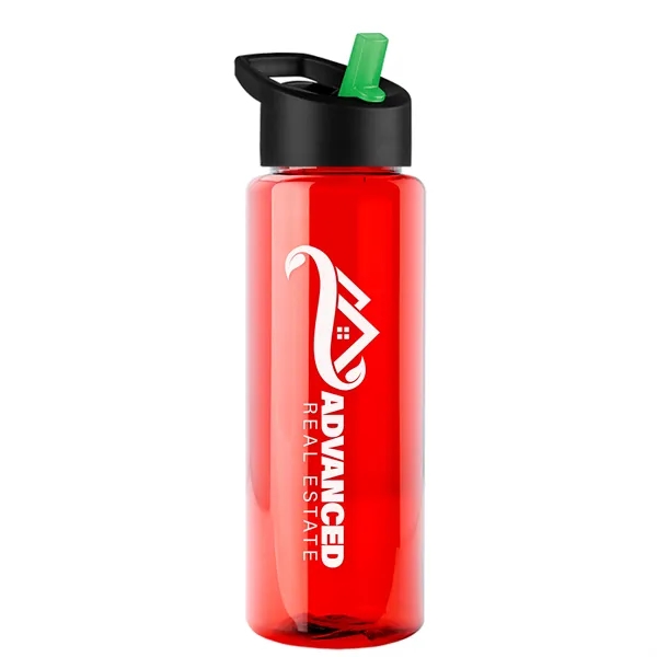 Guzzler 32 Oz. Transparent Bottle with Straw Handle Lid... from ASI 40480 Koozie Group