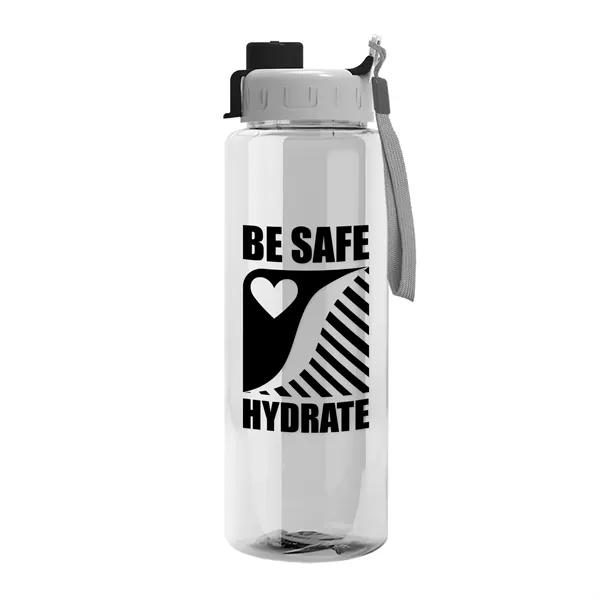 32 oz Transparent Sports Bottles with Quick Snap Drink-thru Lid... from ASI 40480 Koozie Group