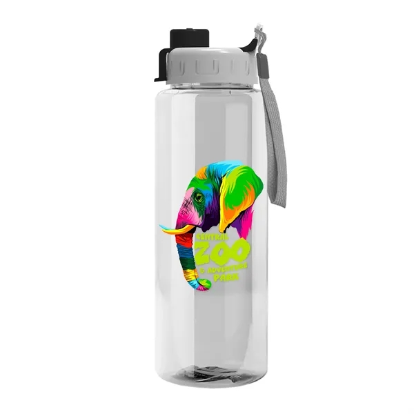 32 oz Transparent Sports Bottles with Quick Snap Drink-thru Lid... from ASI 40480 Koozie Group