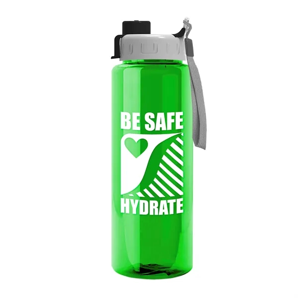 32 oz Transparent Sports Bottles with Quick Snap Drink-thru Lid... from ASI 40480 Koozie Group