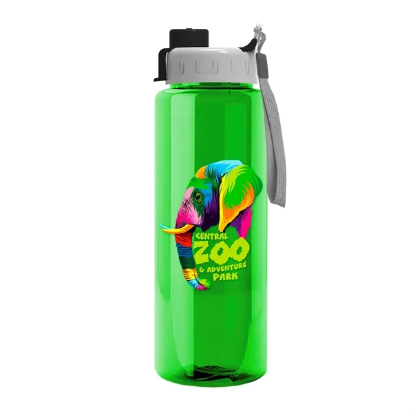 32 oz Transparent Sports Bottles with Quick Snap Drink-thru Lid... from ASI 40480 Koozie Group