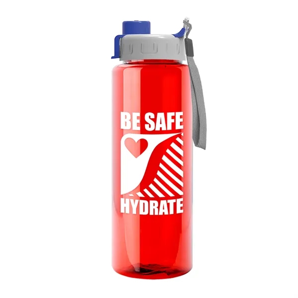 32 oz Transparent Sports Bottles with Quick Snap Drink-thru Lid... from ASI 40480 Koozie Group