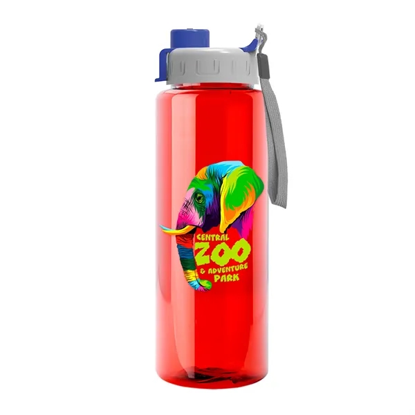 32 oz Transparent Sports Bottles with Quick Snap Drink-thru Lid... from ASI 40480 Koozie Group