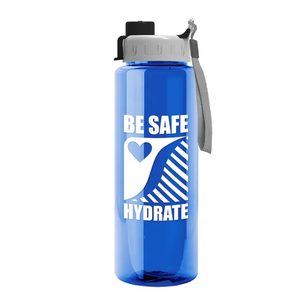 32 oz Transparent Sports Bottles with Quick Snap Drink-thru Lid... from ASI 40480 Koozie Group