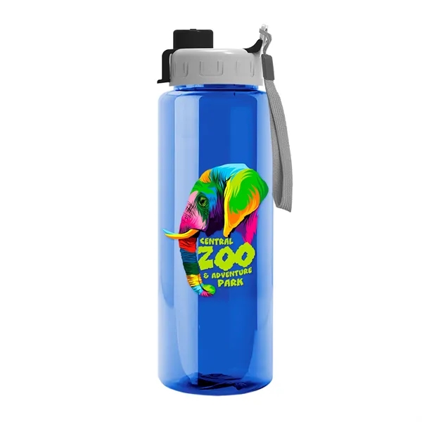 32 oz Transparent Sports Bottles with Quick Snap Drink-thru Lid... from ASI 40480 Koozie Group