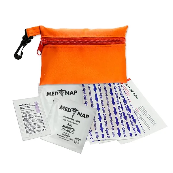 First aid kit in a polyester zippered tote, plastic clip, 3... from ASI 40480 Koozie Group