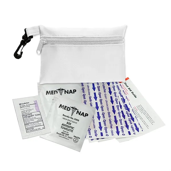 First aid kit in a polyester zippered tote, plastic clip, 3... from ASI 40480 Koozie Group