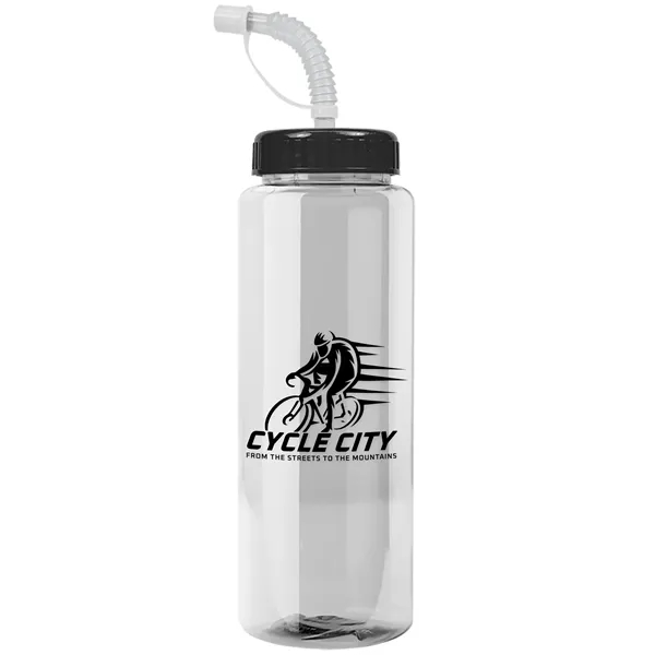 Transparent sports bottle, 32 oz. made of reusable and recyclable PETE.... from ASI 40480 Koozie Group