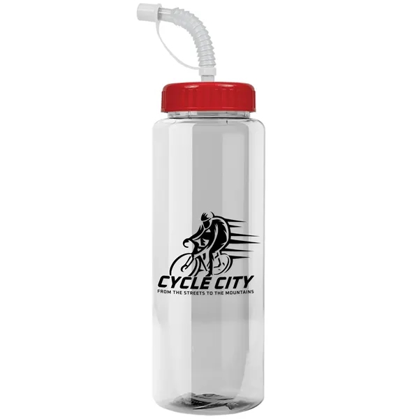 Transparent sports bottle, 32 oz. made of reusable and recyclable PETE.... from ASI 40480 Koozie Group